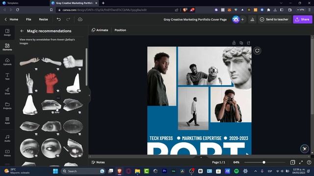 How To Make A Personal Portfolio Using Canva (2023) Tutorial for Beginners смотреть онлайн