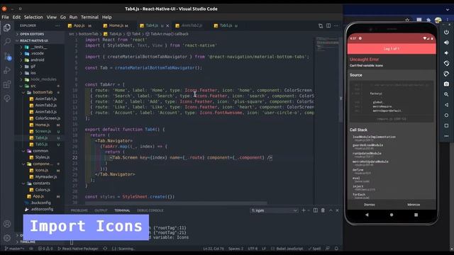 Material Bottom Tab Navigation | React-Navigation v6 | Create in 5 min. смотреть онлайн