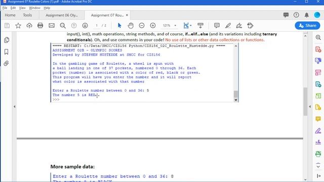 Python 03L Roulette Wheel Colors смотреть онлайн