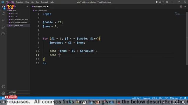 PHP Practical Table Program | PHP Table Program | Coding World смотреть онлайн