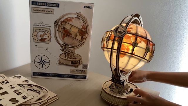 ROKR Luminous Globe DIY Wooden Puzzle смотреть онлайн