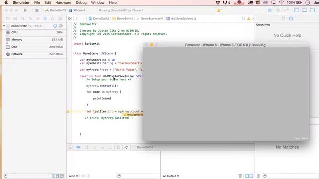 Swift 2.0 Basics Tutorial p4 Iterating through Arrays HD смотреть онлайн