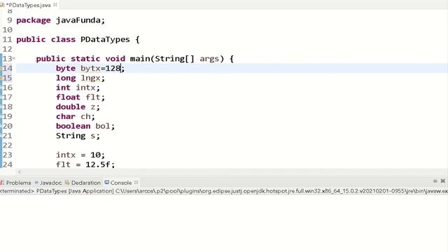 Java Tutorial for Beginners using Eclipse: Data Type, Variable, Variable Declaration, Sample Progra смотреть онлайн