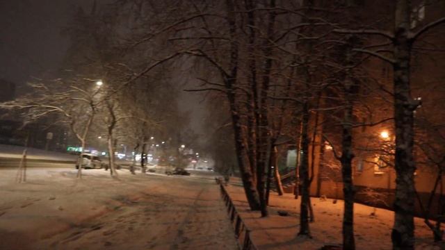 В конце марта вернулся снег. Снежный весенний вечер. Вторник, 28 марта 2023 г. смотреть онлайн