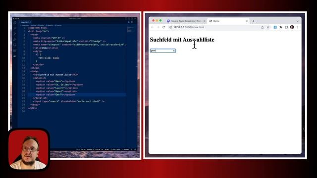 Wie man ein Suchfeld inkls Auswahlliste mit HTML erstellen kann смотреть онлайн