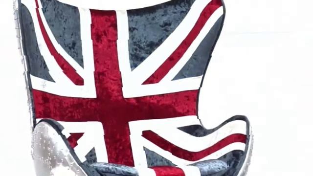 Aviator Union Jack Retro Swivel Fabric Aluminium Egg Chair смотреть онлайн