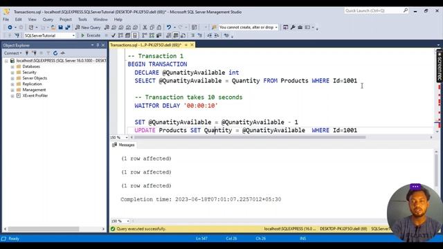 Lost Update Concurrency Problem in SQL Server #sqlserver #sql #techyatra #concurrency смотреть онлайн