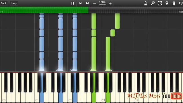 The Elder Scrolls V Skyrim - Age of Agression Piano Cover [Synthesia Piano Tutorial] смотреть онлайн