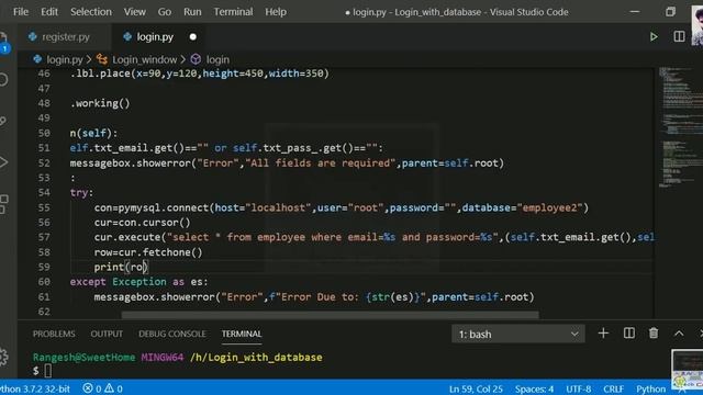 How to make Login Form with Database in Python Tkinter #part2 #Python #Database смотреть онлайн
