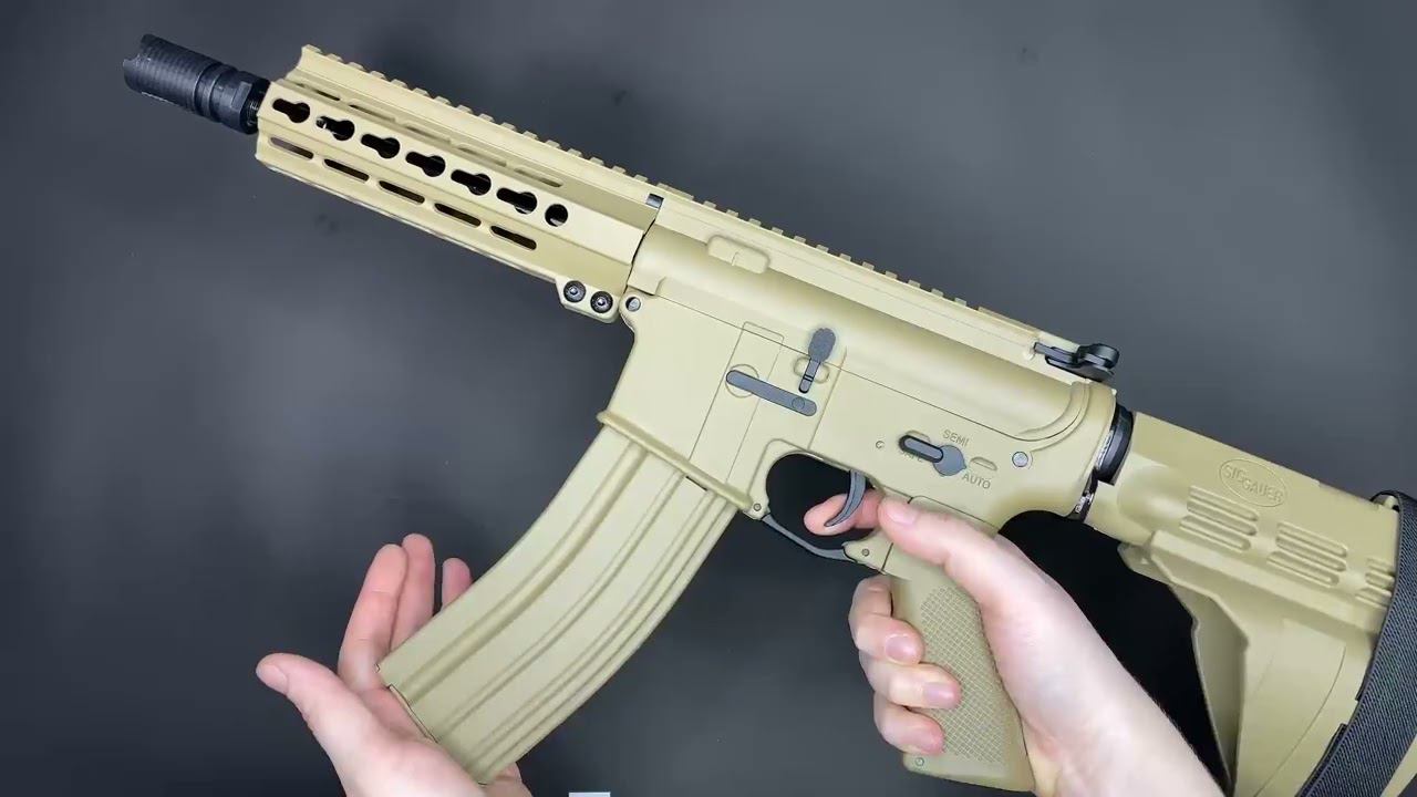 Гидробольный автомат AR15 в песочном цвете с металлическим гирбоксом: сборка и тест смотреть онлайн