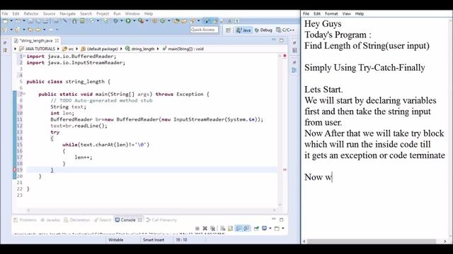 Find Length of String in JAVA смотреть онлайн