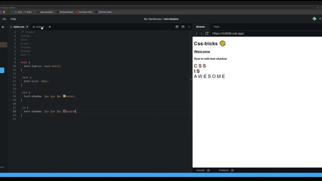 [Simple] CSS-tricks - How to add shadow on your text (and create a rainbow) смотреть онлайн