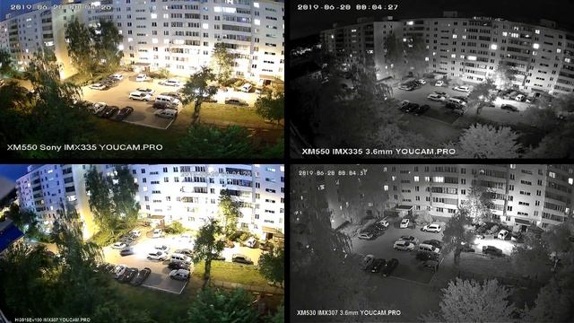 Сравнение IMX335 и IMX307 ночь с фонарями смотреть онлайн