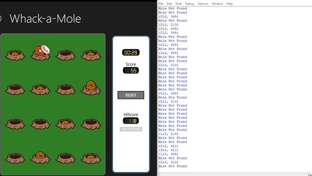 Mole Game UI Automation , #python #pyautogui #OpenCV смотреть онлайн