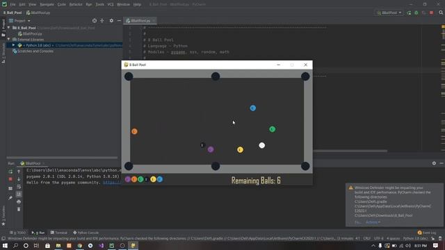 8 Ball Pool game in Python with source code | Source Code & Projects смотреть онлайн