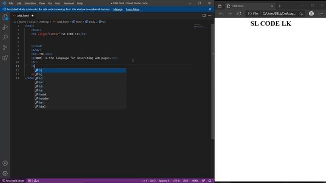 HTML - TUTORIAL-3 (Horizontal Line) #HTMLHorizontal смотреть онлайн