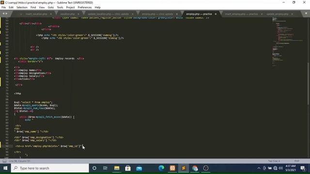 How to Remove a Record from Database from HTML PHP Web Page, Delete a Record from a Database Quer смотреть онлайн