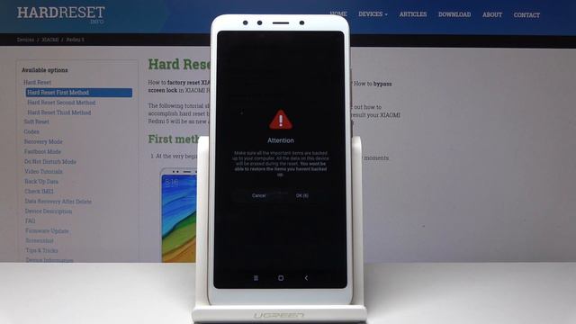 Hard Reset of XIAOMI Redmi 5 - Factory Reset via Settings смотреть онлайн
