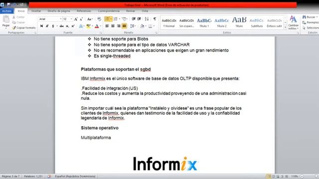 Sistema de Gestor de Base de datos INFORMIX смотреть онлайн