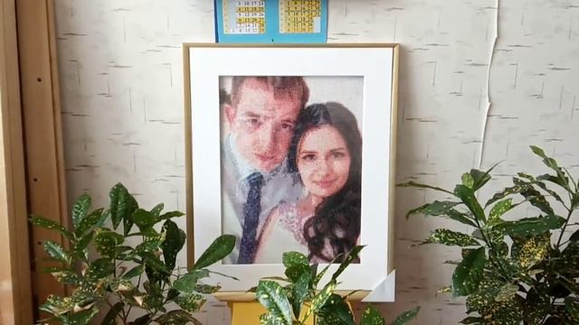 Алмазная вышивка от мамы,подарок к годовщине свадьбы дочери.. смотреть онлайн