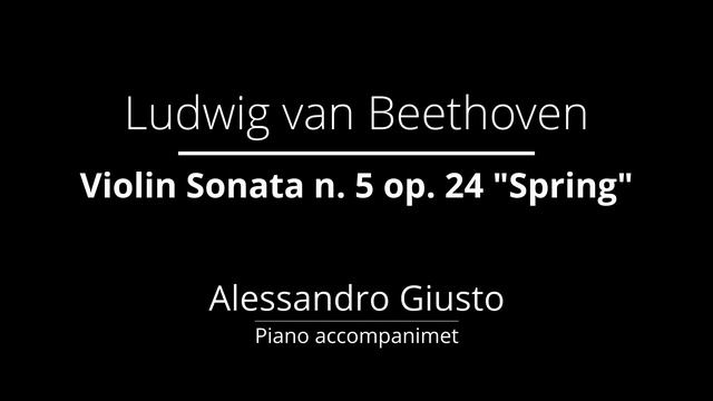 L. Van BEETHOVEN, Violin Sonata N. 5 Op. 24 