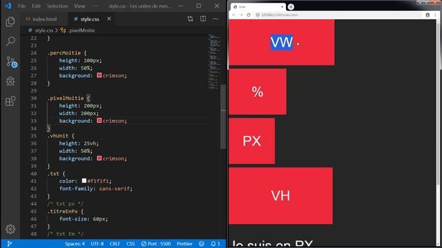Les unités de mesure en CSS смотреть онлайн