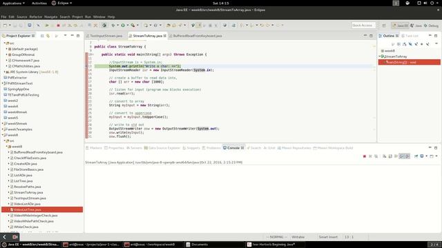 Java: Streams and using InputStreamReader with System.in смотреть онлайн
