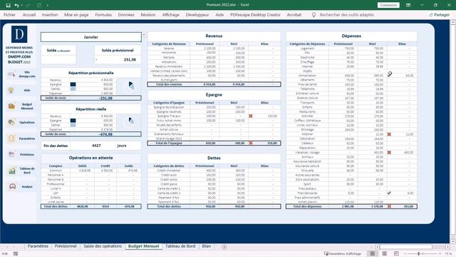 Le Budget Excel Familial qui va changer ta vie ! ? Nouvelle version 2023 | Présentation détaillée смотреть онлайн