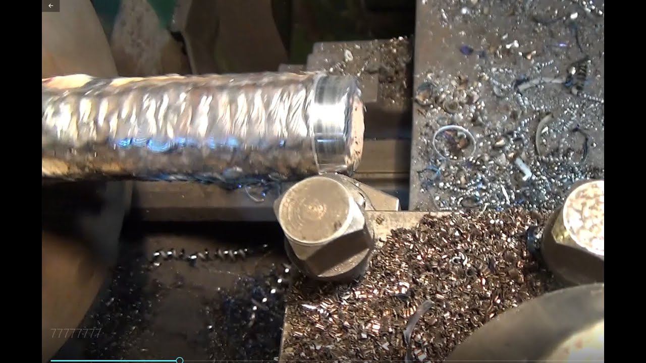 Восстановление посадки подшипника - наварить и обточить ( токарка ) смотреть онлайн