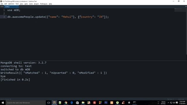 MongoDB Tutorial 10: $set Modifier смотреть онлайн
