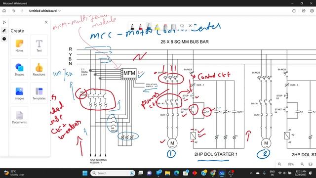 Motor control center (MCC) panel wiring diagram in AutoCAD Electrical смотреть онлайн