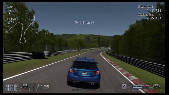 GT6 Nurburgring stock Subaru Impreza WRX STi '07 07:35.074 смотреть онлайн