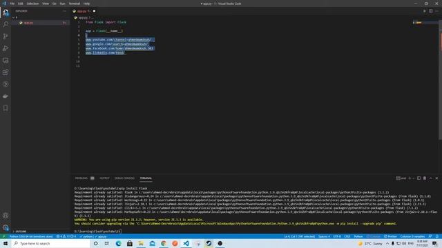 الفلاسك - وعمل برنامج بسيط - intro to flask framework (python) смотреть онлайн