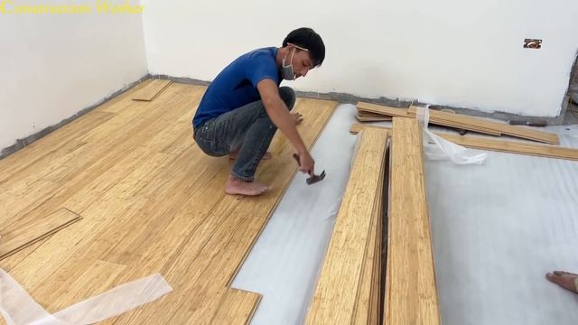 Techniques Construction Bedroom Floor With Bamboo Wood & Install Bamboo Wooden Floors Step By Step смотреть онлайн