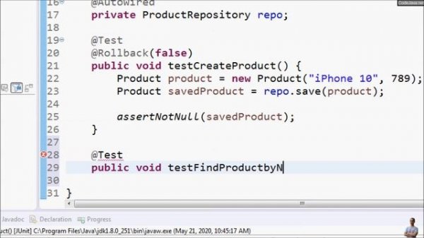 JUnit Tests for Spring Data JPA (Test CRUD operations)