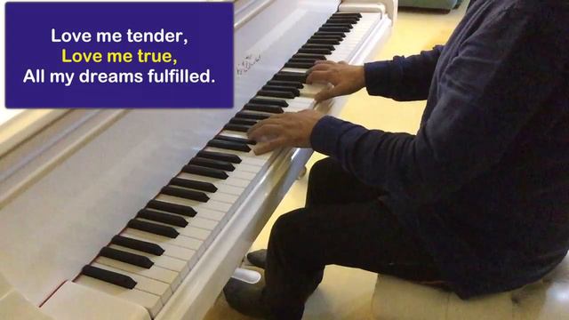 Elvis Presley - Love me tender (avec paroles) - Piano смотреть онлайн