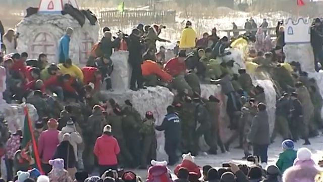 Взятие снежного городка (с. Сухобузимское) смотреть онлайн