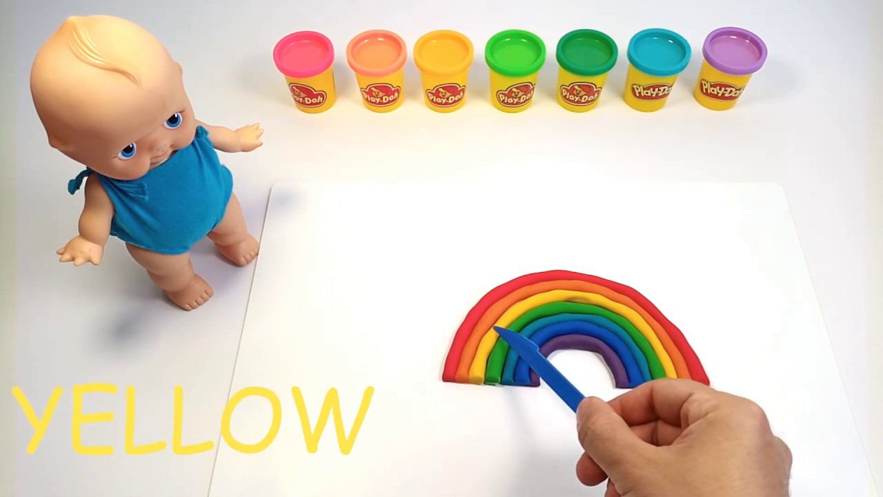 Play Doh Rainbow, Learn colours of Rainbow смотреть онлайн
