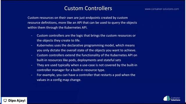 Extending K8s-Introducing Custom Resources, Controllers, Operators & Schedulers by Oladipupo Ajay смотреть онлайн