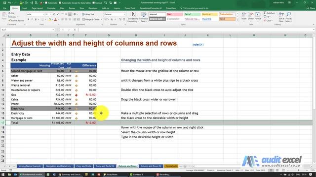 Excel rows & columns- insert/ delete + non adjacent items смотреть онлайн