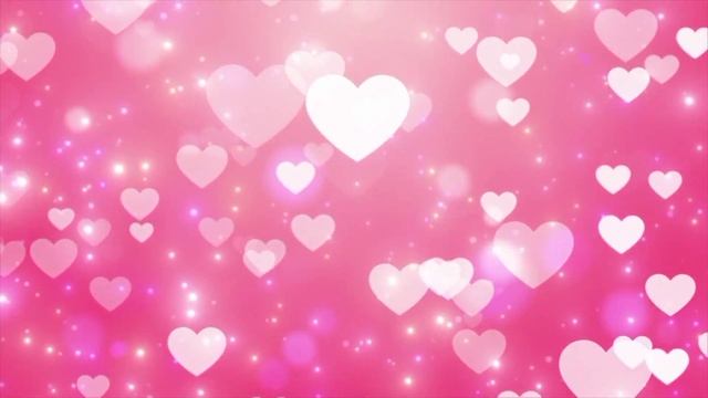 Красивый розовый видео фон футаж Сердечки Любовь на экран HD смотреть онлайн
