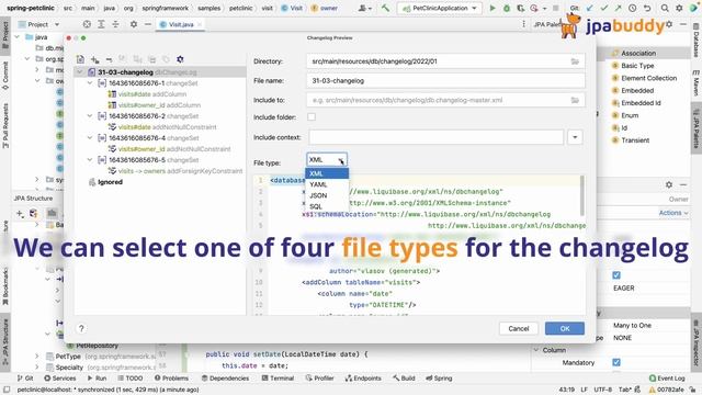 Liquibase Diff Changelog Generation in YAML | JPA Buddy смотреть онлайн