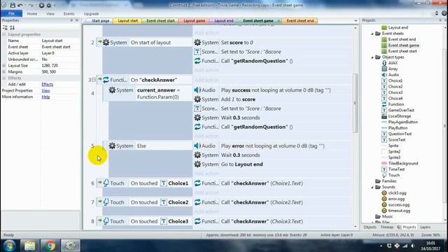 Make a Game like Trivia - 09 - Audio Construct 2 Tutorial 2019 смотреть онлайн
