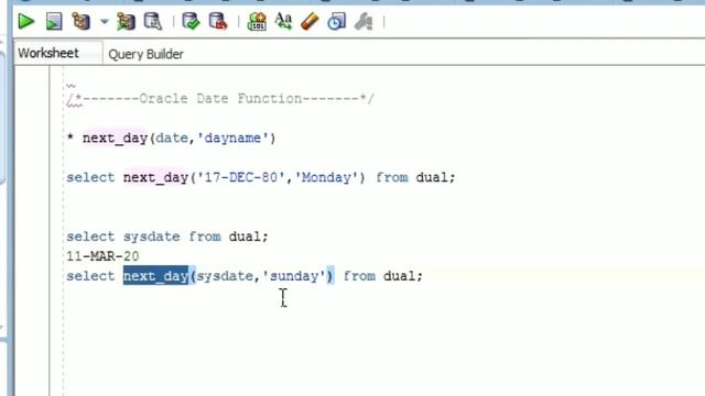 nextday function in Oracle |Oracle Date functions смотреть онлайн