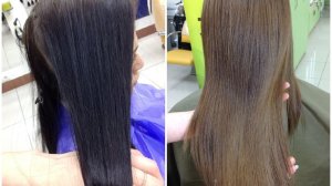 Смывка черной краски с волос Декапирование - безопасное осветление черного и тонирование в русый