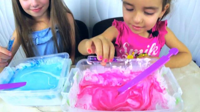 Слайм из клея пва. Я с сестрой делаем Slime своими руками смотреть онлайн