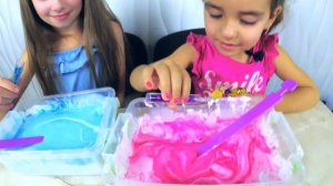 Слайм из клея пва. Я с сестрой делаем Slime своими руками