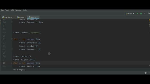 Animate a tree with Python (Using Turtle Module) смотреть онлайн