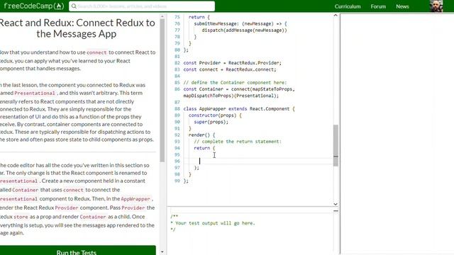 freeCodeCamp React and Redux: Connect Redux to the Messages App смотреть онлайн