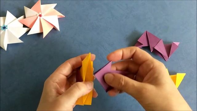 Елочная игрушка оригами  Новогодние поделки   Christmas craft  Christmas tree toy paper